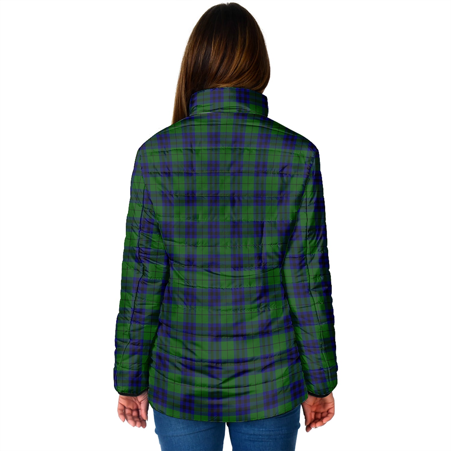 Keith Modern Tartan Padded Jacket with Family Crest - Tartan Vibes Clothing