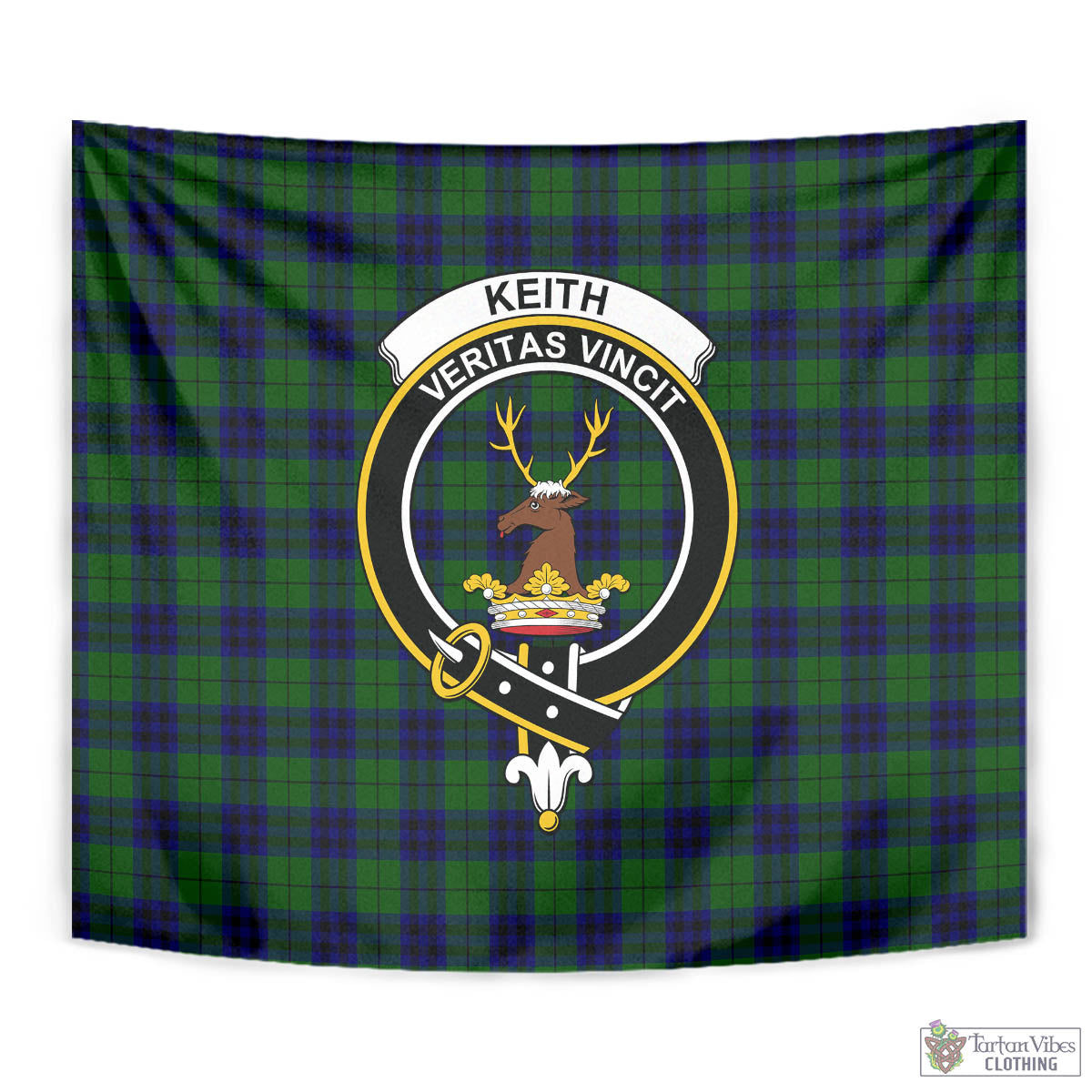 Tartan Vibes Clothing Keith Modern Tartan Tapestry Wall Hanging and Home Decor for Room with Family Crest