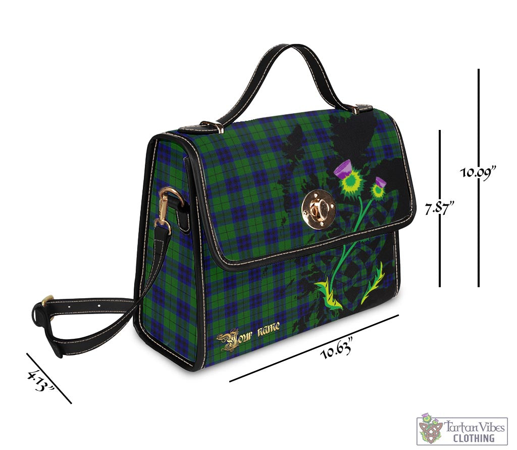 Tartan Vibes Clothing Keith Modern Tartan Waterproof Canvas Bag with Scotland Map and Thistle Celtic Accents