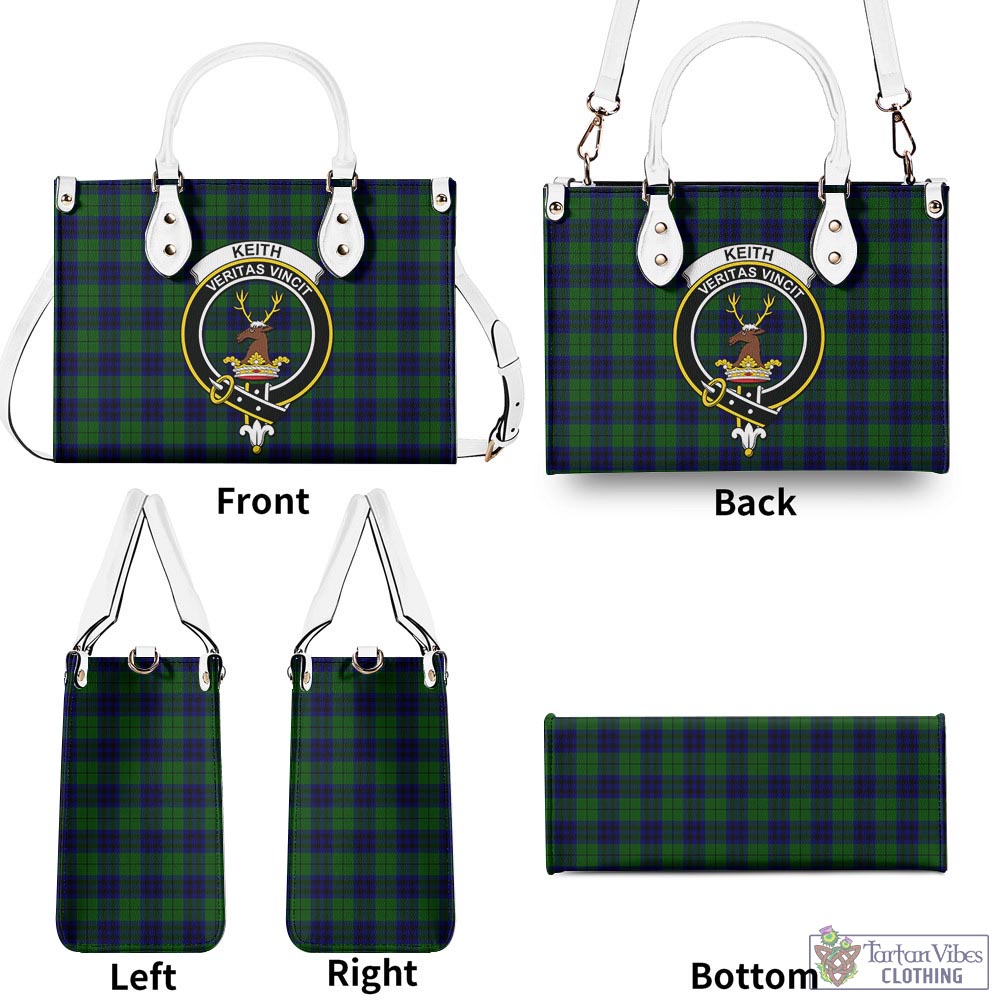 Tartan Vibes Clothing Keith Modern Tartan Luxury Leather Handbags with Family Crest