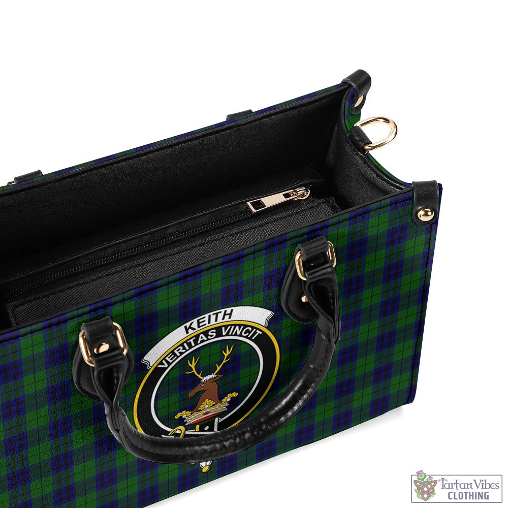 Tartan Vibes Clothing Keith Modern Tartan Luxury Leather Handbags with Family Crest