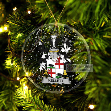 Kellett Irish Clan Christmas Glass Ornament with Coat of Arms