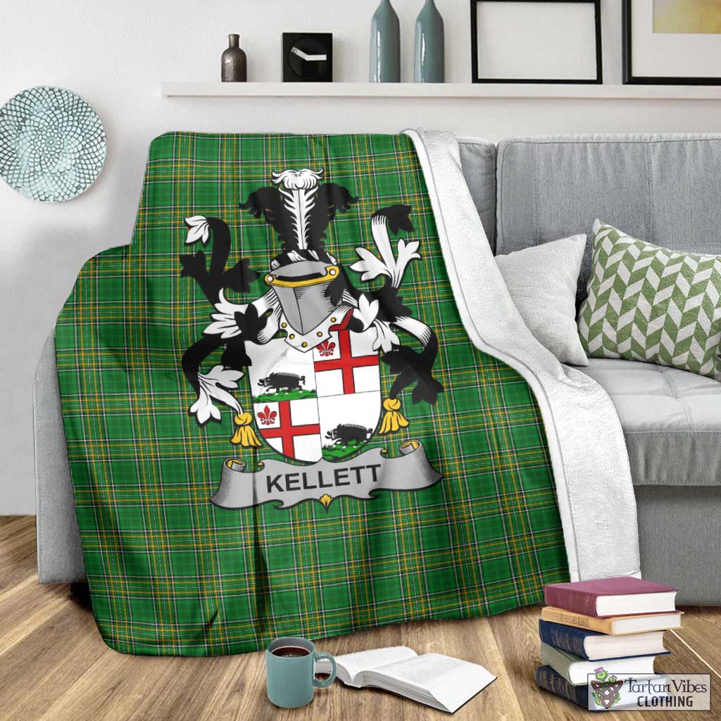 Kellett Irish Clan Tartan Blanket with Coat of Arms - Tartan Vibes Clothing