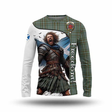 Kelly Crest Tartan Long Sleeve T-Shirt Inspired by the Freedom of Scottish Warrior