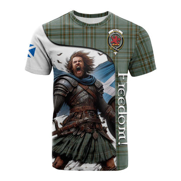 Kelly Crest Tartan Cotton T-shirt Inspired by the Freedom of Scottish Warrior