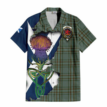Kelly Tartan Family Crest Hawaiian Shirt Scottish Thistle Celtic Inspired Kid - Tartan Vibes Clothing