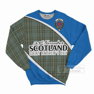 Kelly Family Crest Tartan Sweatshirt Celebrate Saint Andrew's Day in Style