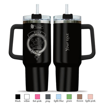 Kelly Clan Crest Engraved Tumbler with Handle