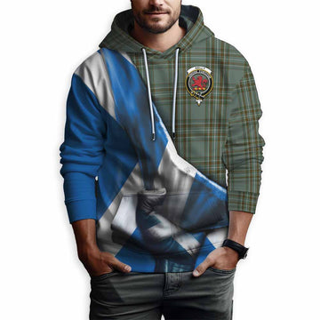 Kelly Tartan Hoodie with Family Crest Scotland Patriotic Style