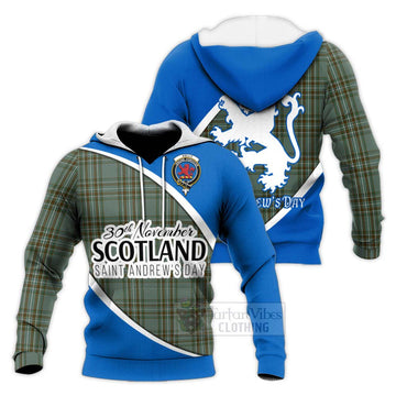 Kelly Family Crest Tartan Knitted Hoodie Celebrate Saint Andrew's Day in Style