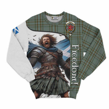 Kelly Crest Tartan Sweatshirt Inspired by the Freedom of Scottish Warrior