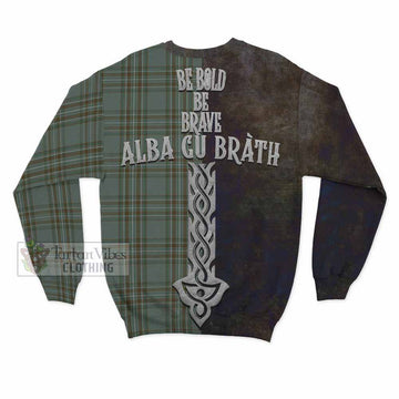 Kelly Tartan Family Crest Sweatshirt Alba Gu Brath Be Brave Lion Ancient Style - Tartan Vibes Clothing