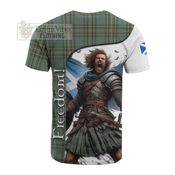 Kelly Crest Tartan Cotton T-shirt Inspired by the Freedom of Scottish Warrior