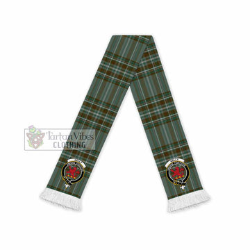 Kelly Tartan Ruffneck Scarf with Family Crest - Tartan Vibes Clothing