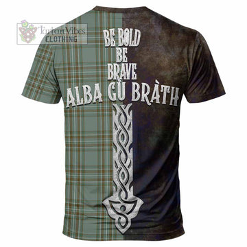 Kelly Tartan Family Crest T-Shirt Alba Gu Brath Be Brave Lion Ancient Style - Tartan Vibes Clothing