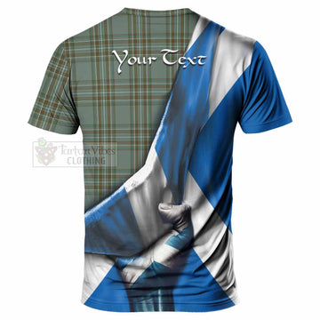 Kelly Tartan T-Shirt with Family Crest Scotland Patriotic Style