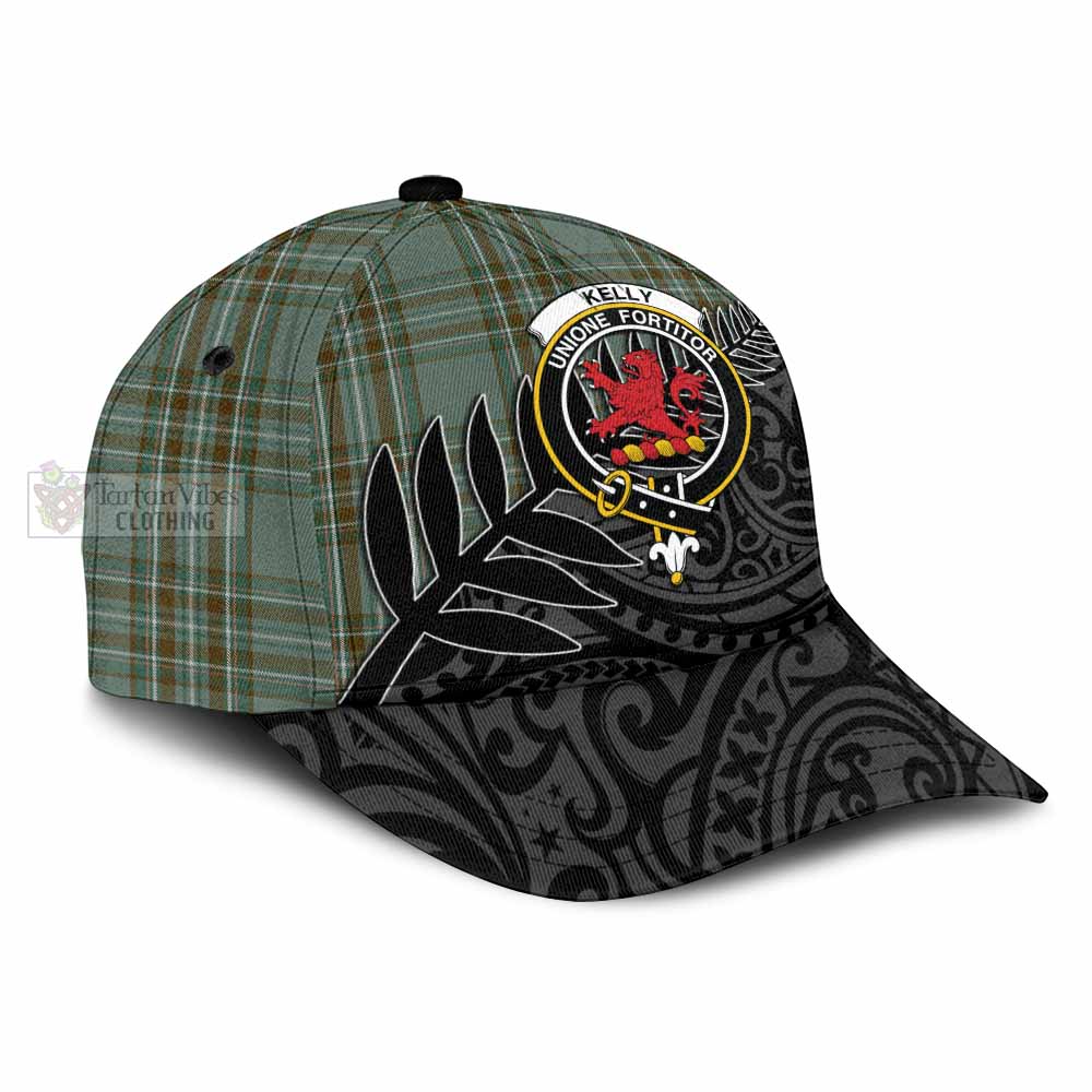 Tartan Vibes Clothing Kelly Tartan Classic Cap with New Zealand Silver Fern Half Style