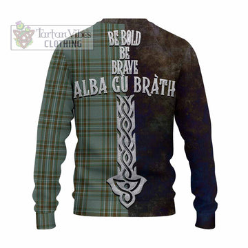Kelly Tartan Family Crest Knitted Sweater Alba Gu Brath Be Brave Lion Ancient Style - Tartan Vibes Clothing