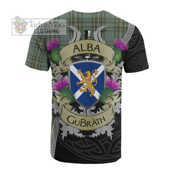 Kelly Tartan Family Crest Cotton T-shirt Lion Rampant Royal Thistle Shield Celtic Inspired - Tartan Vibes Clothing