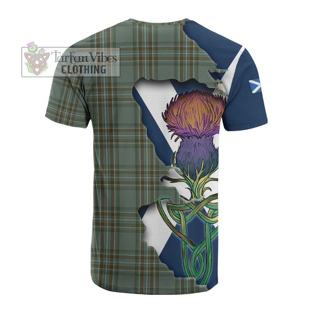 Kelly Tartan Family Crest Cotton T-shirt Scottish Thistle Celtic Inspired - Tartan Vibes Clothing