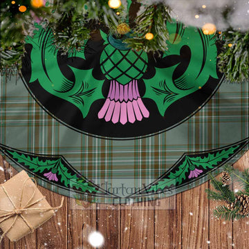 Kelly Tartan Christmas Tree Skirt Scottish Thistle Style - Tartan Vibes Clothing