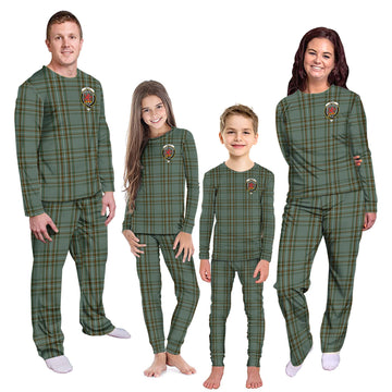 Kelly Tartan Pajamas Family Set with Family Crest