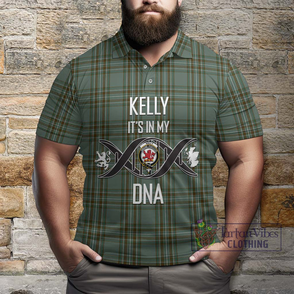 Kelly Tartan Polo Shirt with Family Crest DNA In Me Style Kid - Tartanvibesclothing Shop