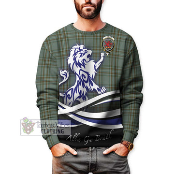 Kelly Tartan Sweatshirt with Alba Gu Brath Regal Lion Emblem