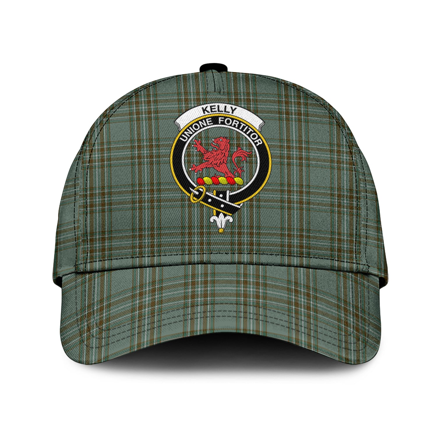 Kelly Tartan Classic Cap with Family Crest Classic Cap Universal Fit - Tartan Vibes Clothing