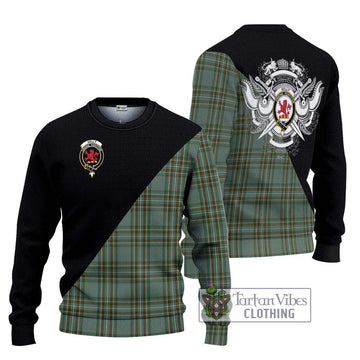 Kelly Tartan Ugly Sweater with Family Crest and Military Logo Style