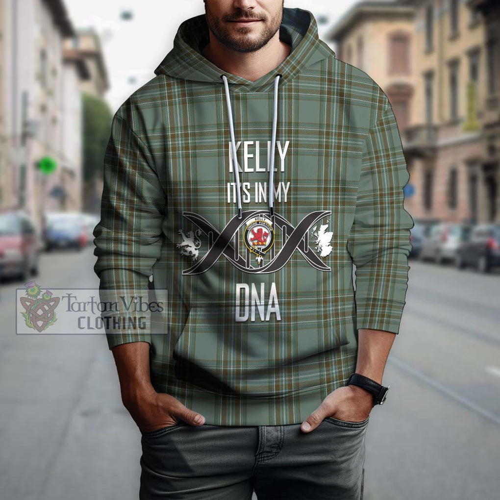 Kelly Tartan Hoodie with Family Crest DNA In Me Style Pullover Hoodie - Tartanvibesclothing Shop