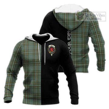 Kelly Tartan Knitted Hoodie with Family Crest and Half Of Me Style