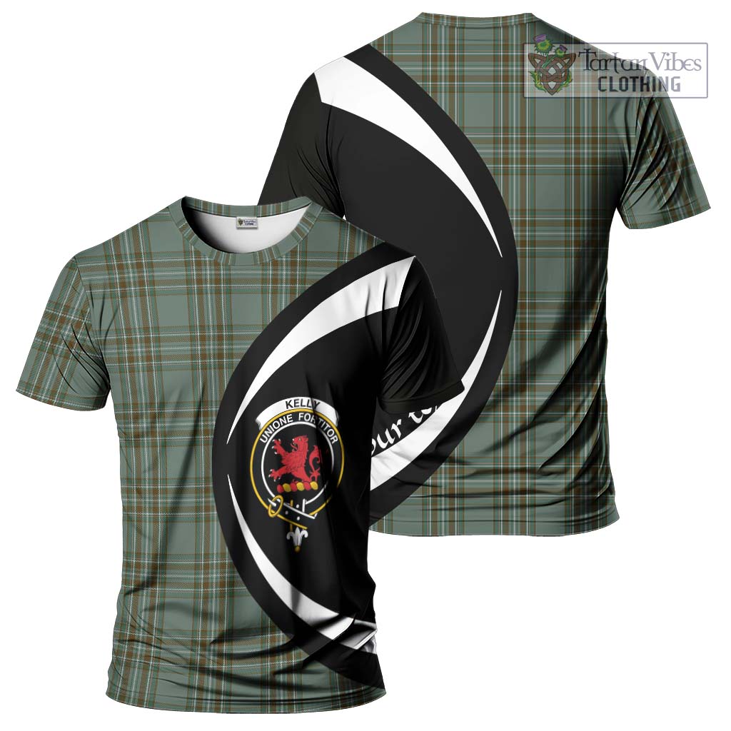 Tartan Vibes Clothing Kelly Dress Tartan T-Shirt with Family Crest Circle Style