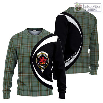 Kelly Tartan Ugly Sweater with Family Crest Circle Style