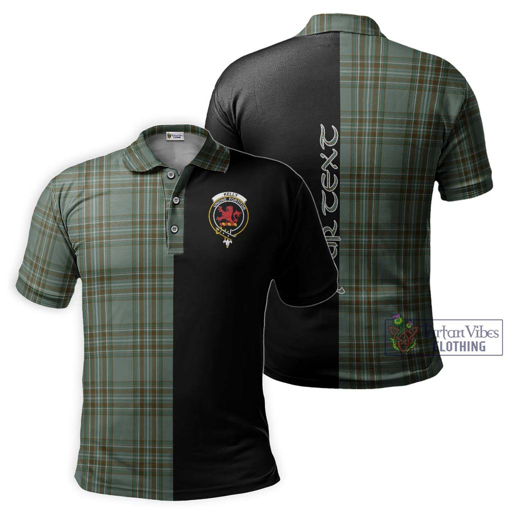 Kelly Tartan Polo Shirt with Family Crest and Half Of Me Style Kid - Tartanvibesclothing Shop