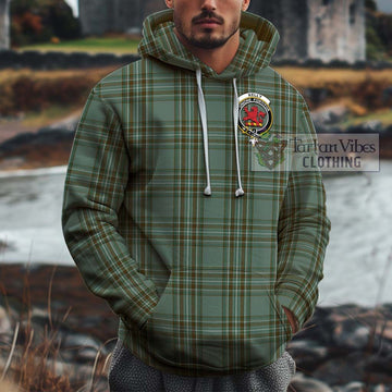 Kelly Tartan Cotton Hoodie with Family Crest