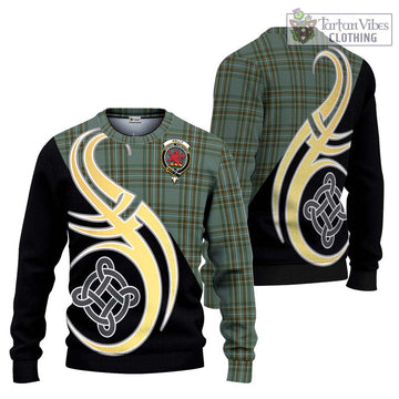 Kelly Tartan Ugly Sweater with Family Crest and Celtic Symbol Style