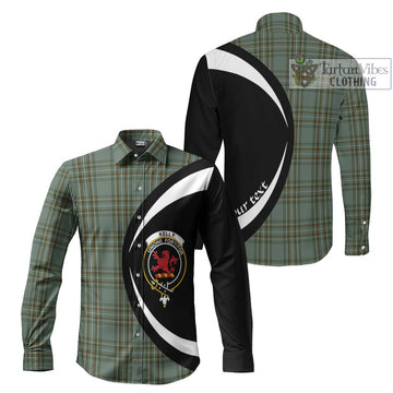 Kelly Tartan Long Sleeve Button Up with Family Crest Circle Style