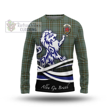 Kelly Tartan Long Sleeve T-Shirt with Alba Gu Brath Regal Lion Emblem