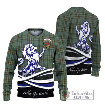 Kelly Tartan Ugly Sweater with Alba Gu Brath Regal Lion Emblem