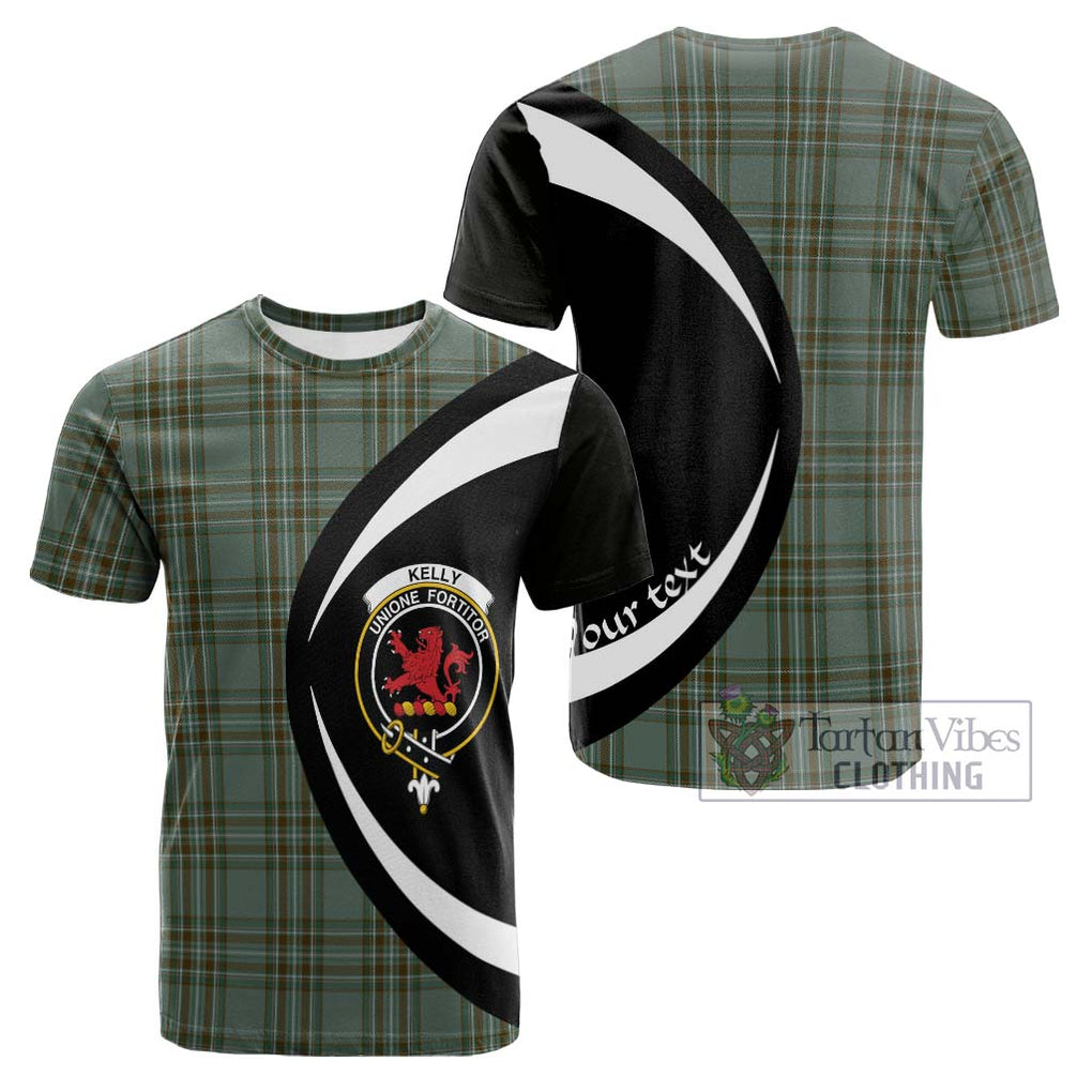 Tartan Vibes Clothing Kelly Dress Tartan Cotton T-shirt with Family Crest Circle Style