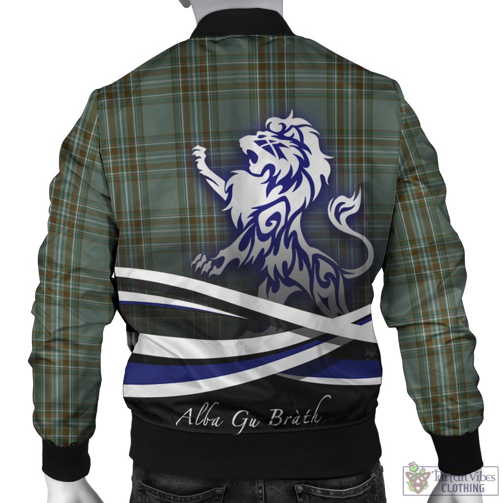 Tartan Vibes Clothing Kelly Dress Tartan Bomber Jacket with Alba Gu Brath Regal Lion Emblem