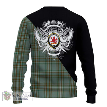 Kelly Tartan Ugly Sweater with Family Crest and Military Logo Style