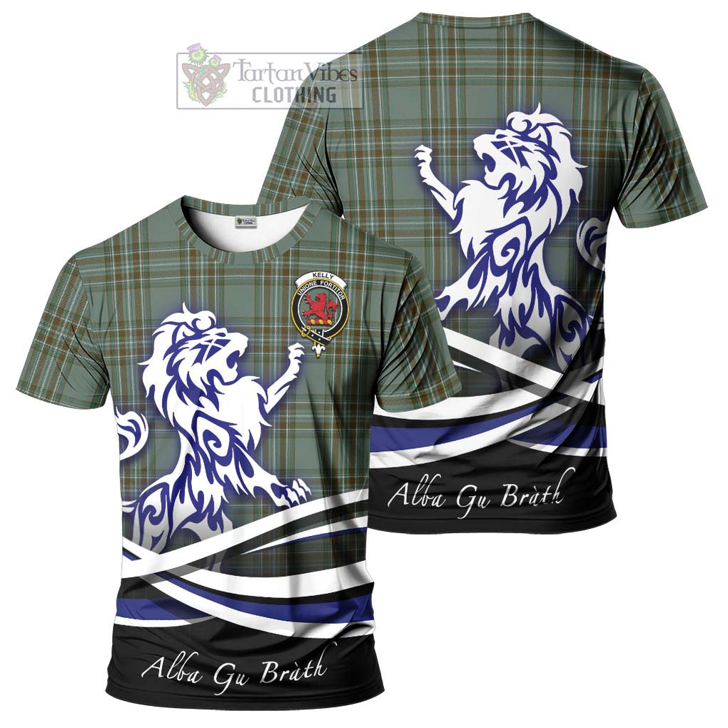 Tartan Vibes Clothing Kelly Dress Tartan Cotton T-shirt with Alba Gu Brath Regal Lion Emblem