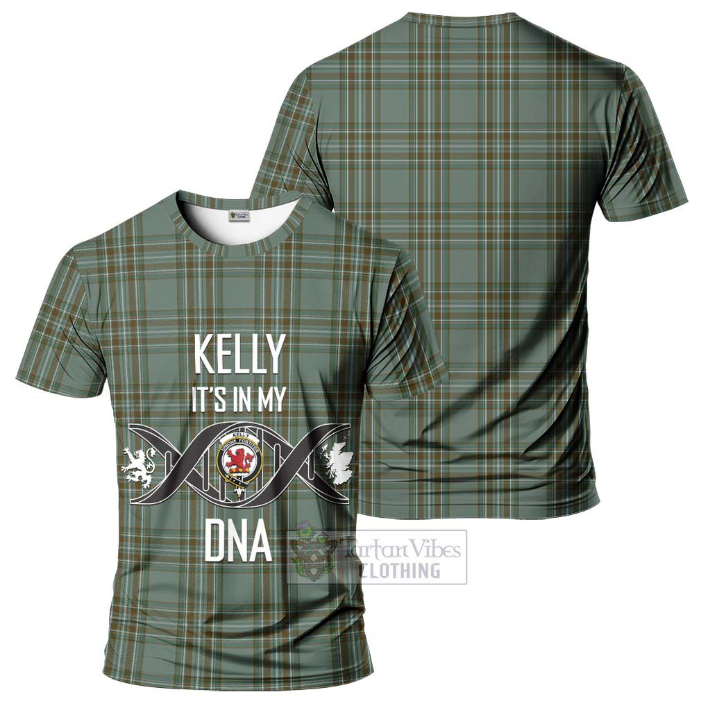 Kelly Tartan T-Shirt with Family Crest DNA In Me Style - Tartan Vibes Clothing