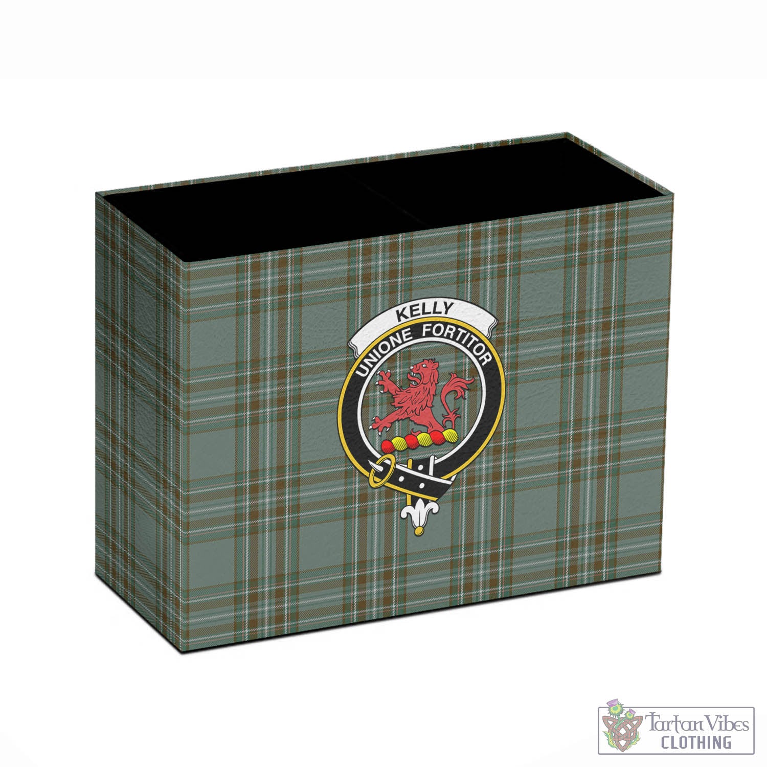 Tartan Vibes Clothing Kelly Dress Tartan Pen Holder with Family Crest