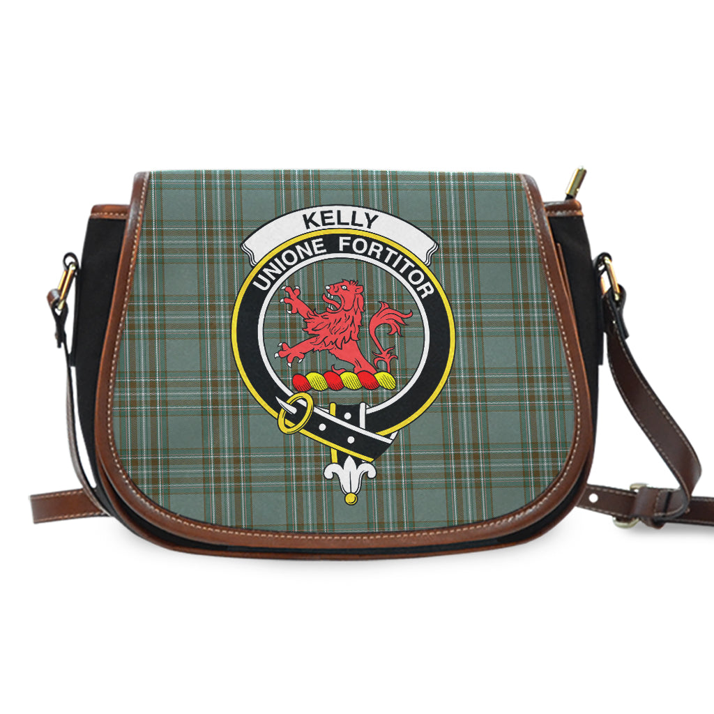 Kelly Tartan Saddle Bag with Family Crest - Tartan Vibes Clothing