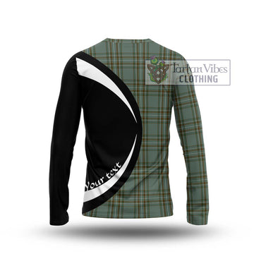 Kelly Tartan Long Sleeve T-Shirt with Family Crest Circle Style