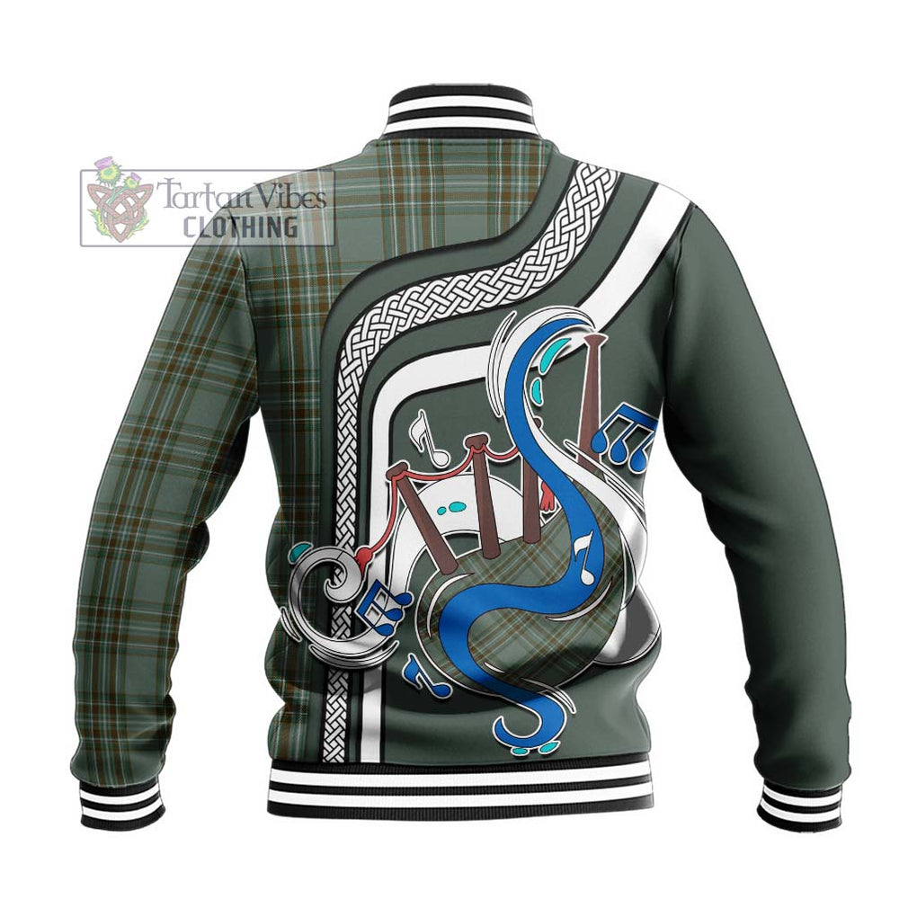 Tartan Vibes Clothing Kelly Dress Tartan Baseball Jacket with Epic Bagpipe Style