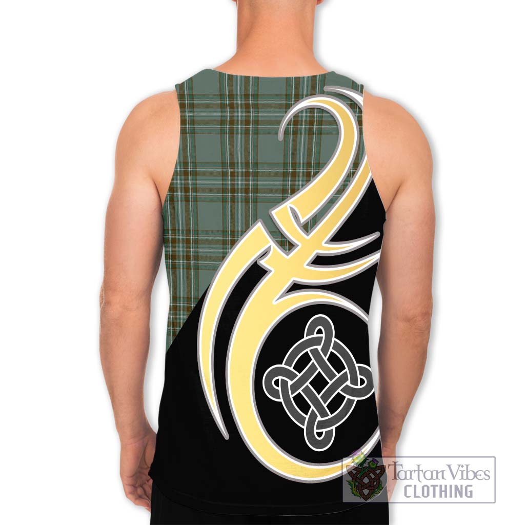 Kelly Tartan Men's Tank Top with Family Crest and Celtic Symbol Style - Tartan Vibes Clothing